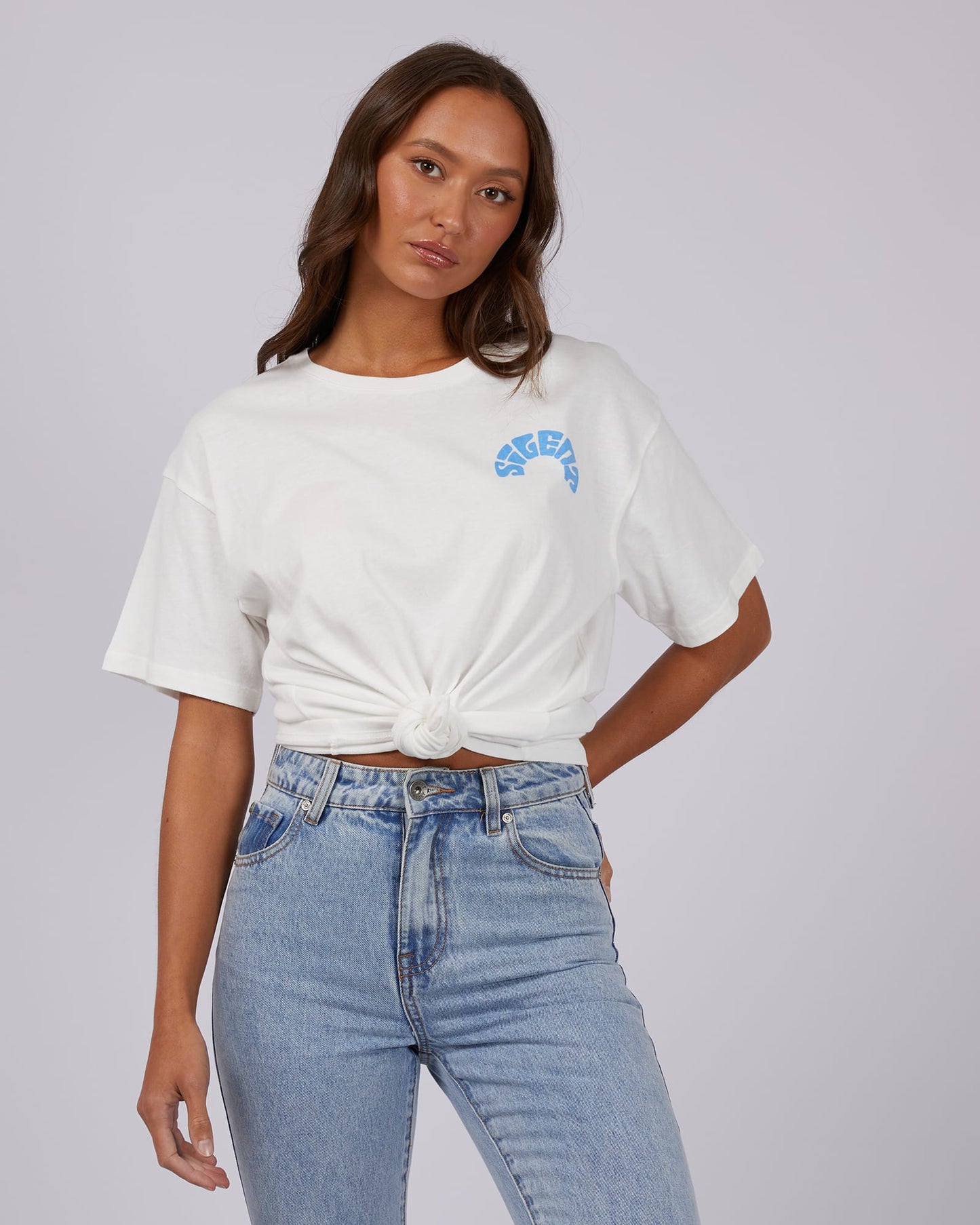 Keep the Peach Tee – Graphic Tee in White