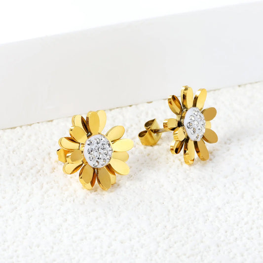 Daisy Studs - Gold The Rose Edit