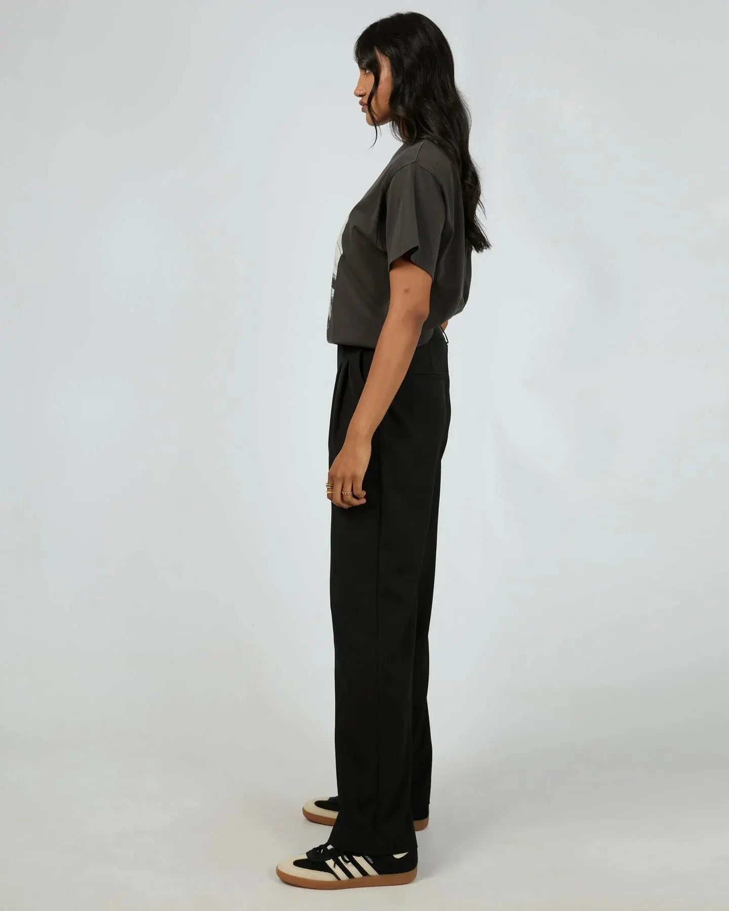 Brooklyn Oversized Tee - Washed Black All About Eve