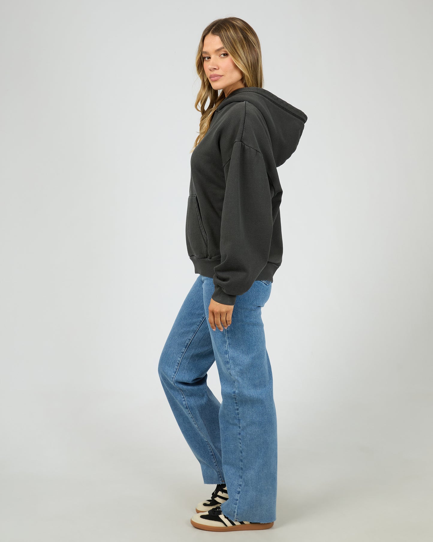 AAE Boxed Hoodie - Washed Black - The Rose Edit