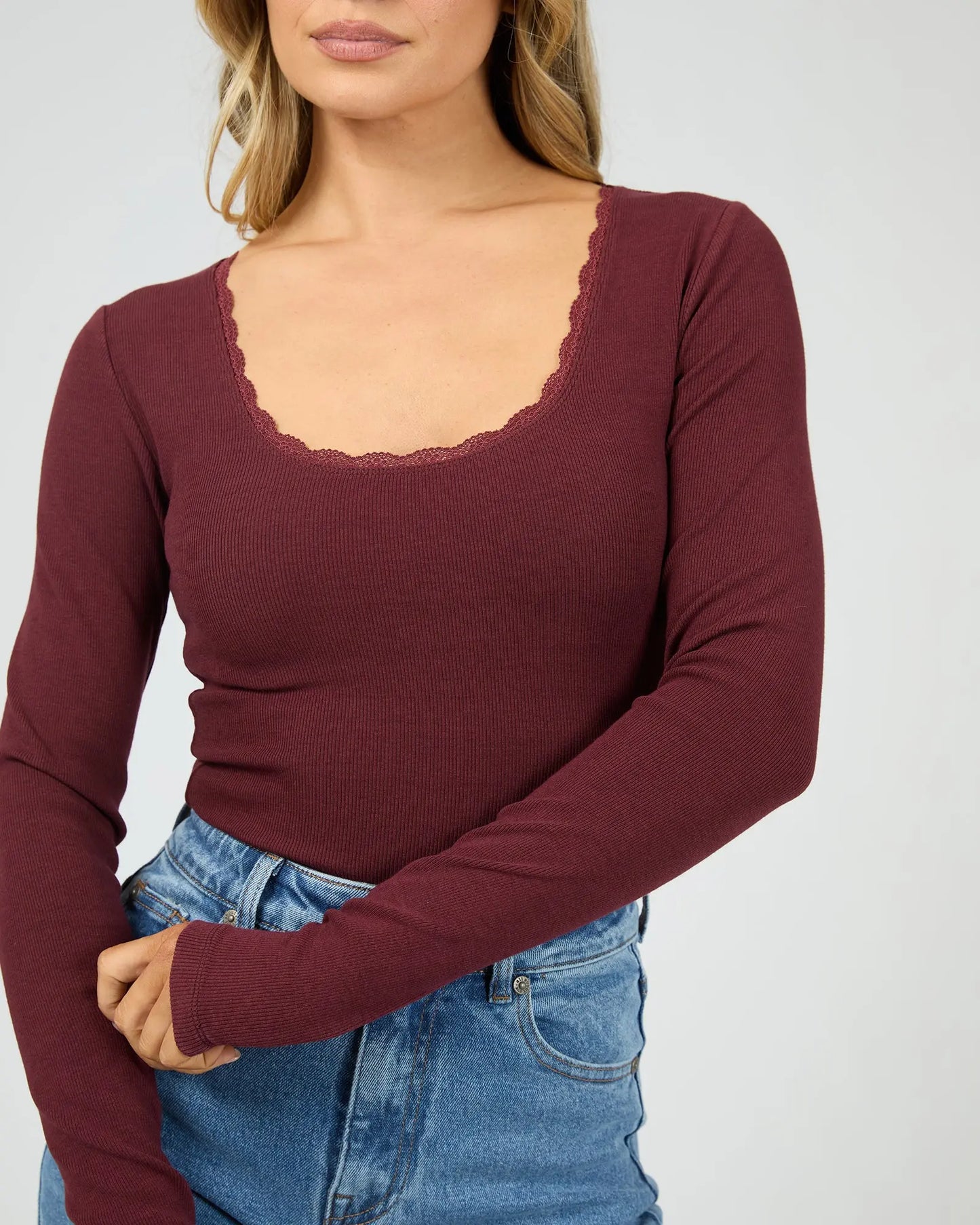 Rib Scoop Top - The Rose Edit