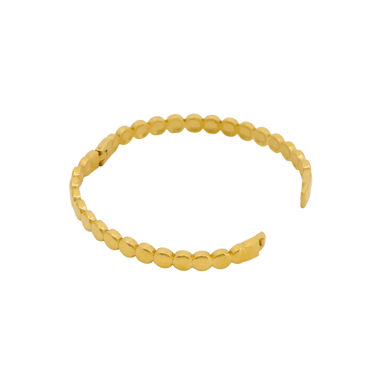 Gold beaded headband on a white background - Hollis Bracelet Gold - The Rose Edit