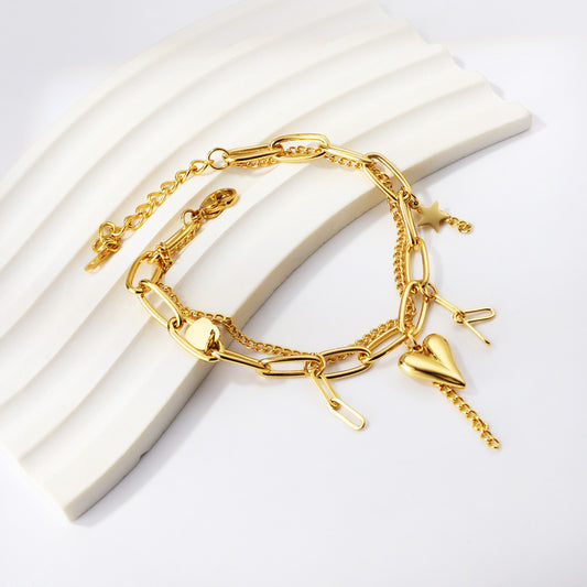 Charm Bracelet - Gold The Rose Edit