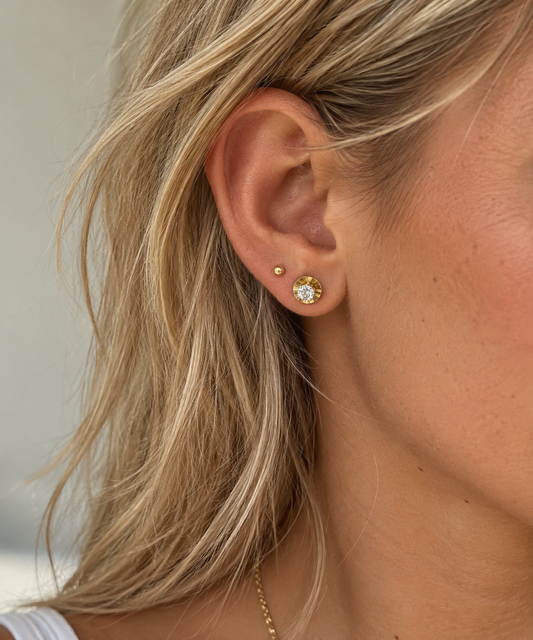 Lumi Studs - Gold The Rose Edit