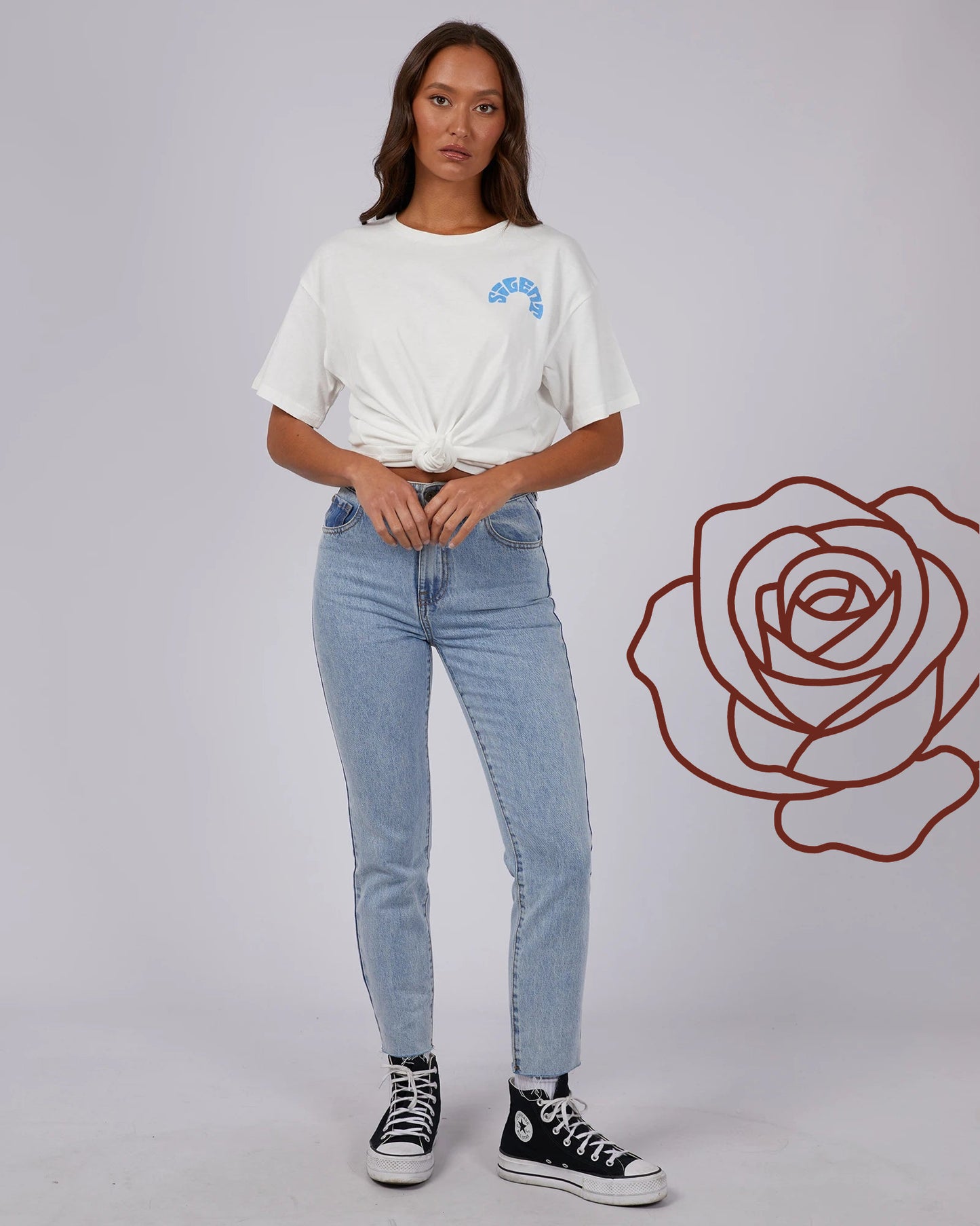 Keep the Peach Tee – Graphic Tee in White