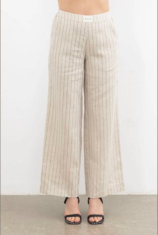 Summer Tate Pant - Natural Stripe
