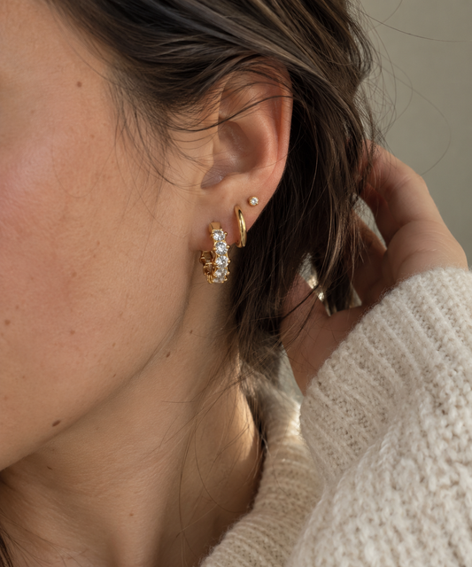 Crystal Hoops - Gold The Rose Edit