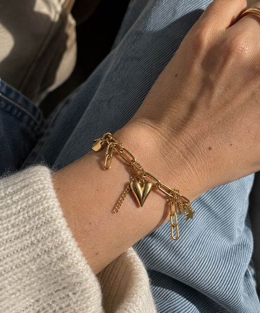 Charm Bracelet - Gold The Rose Edit