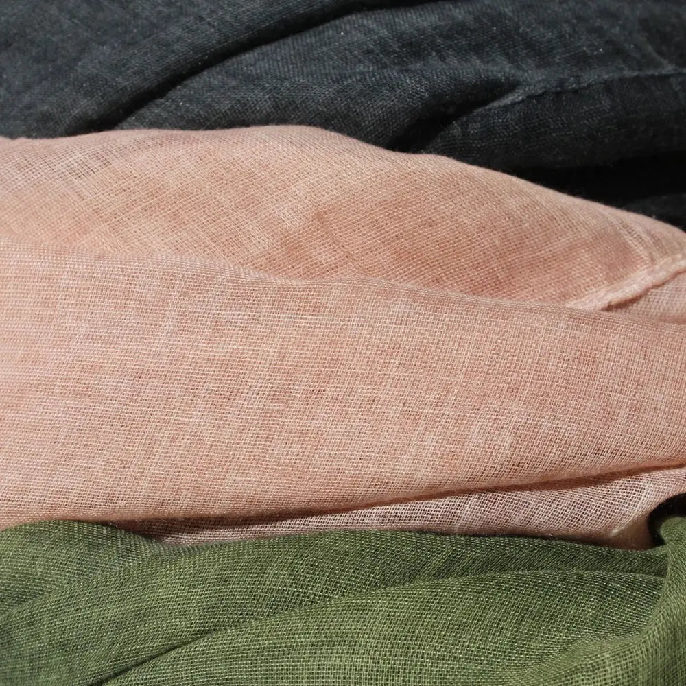 Close-up of fabric with a textured pattern in shades of brown, green, and black.