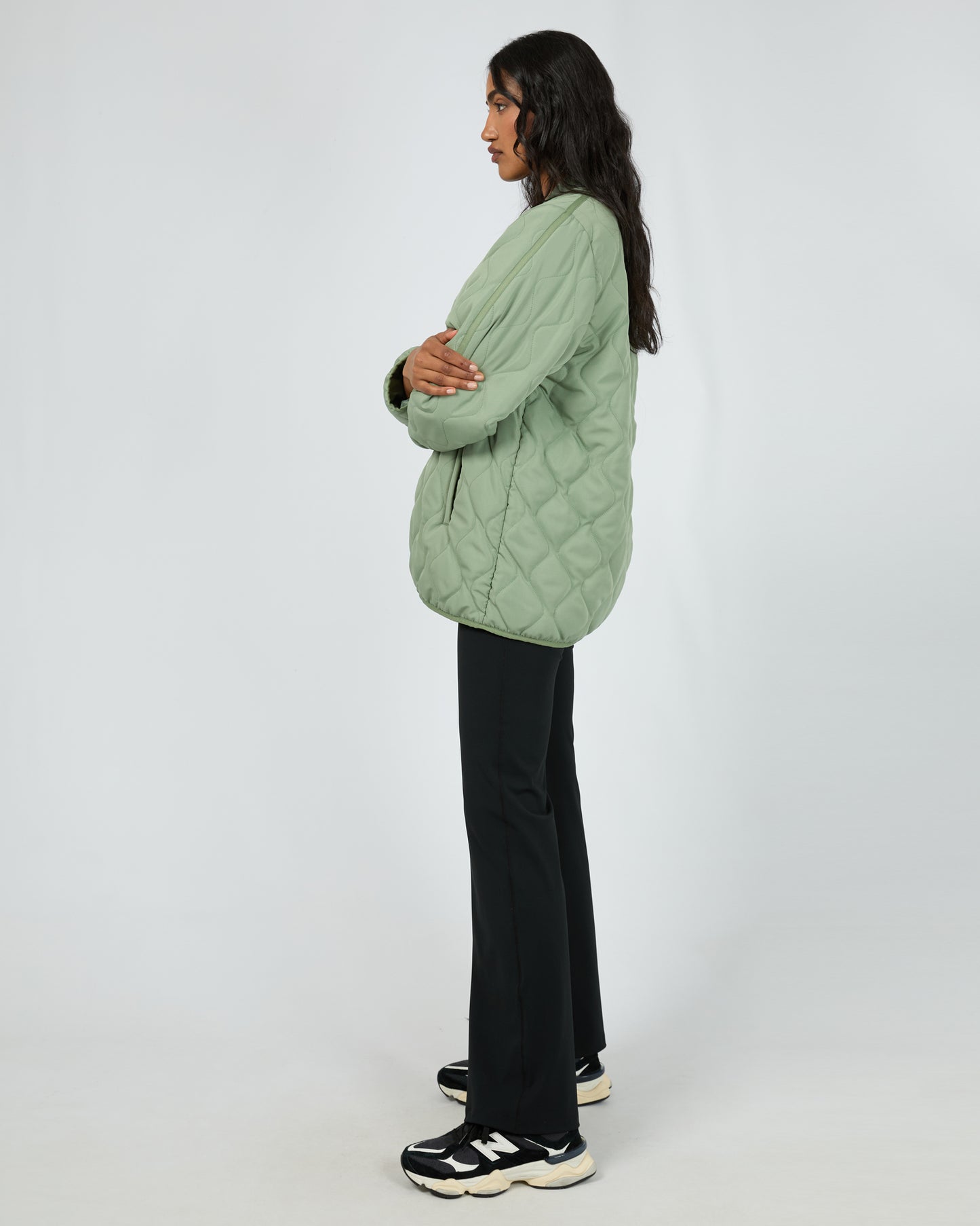 Active Quilted Khaki Jacket All About Eve