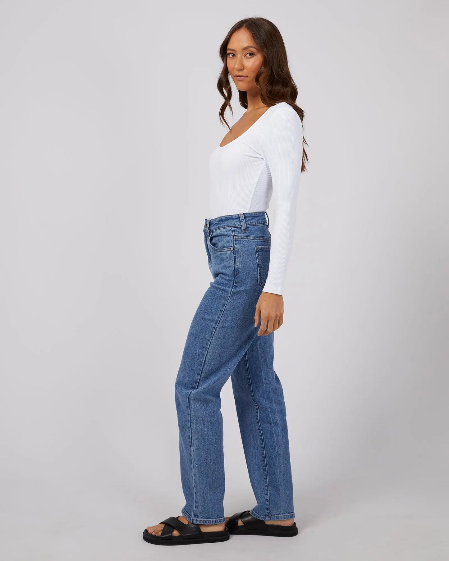 Hazel Long Sleeve Tee - Black & White Silent Theory