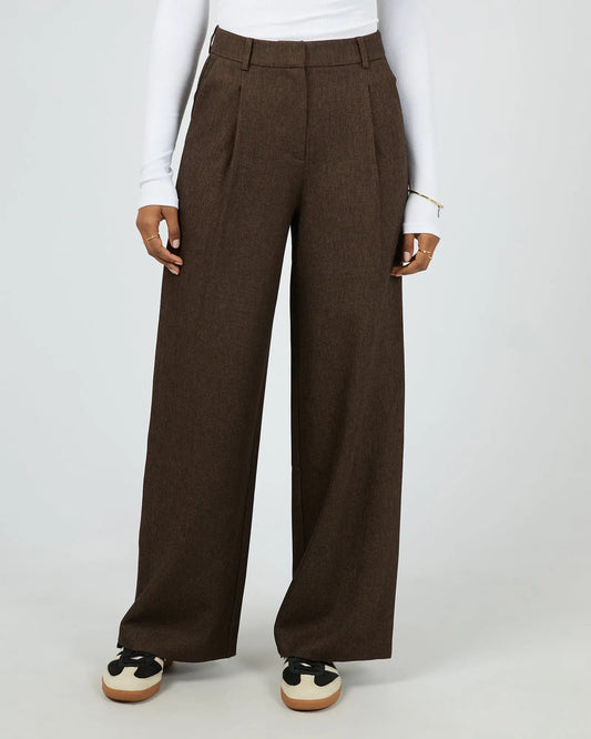 Romy Wide Leg Pant | Brown All About Eve
