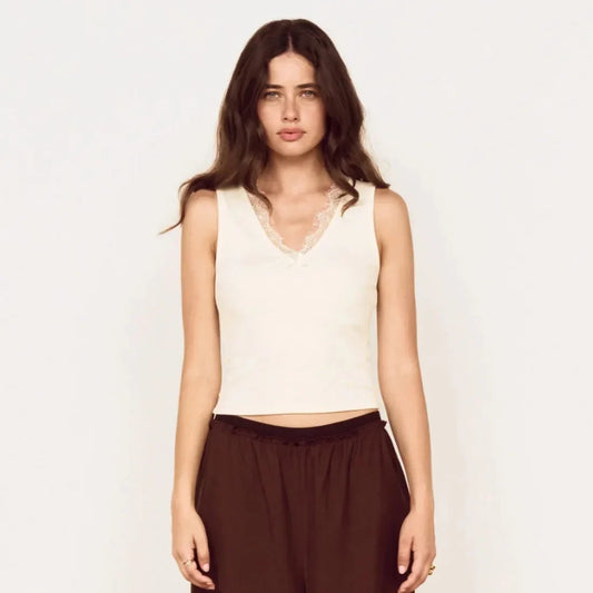 Woman wearing the Mira Elastic Waist Pants in chocolate — spring outfit inspiration from The Rose Edit NZ
