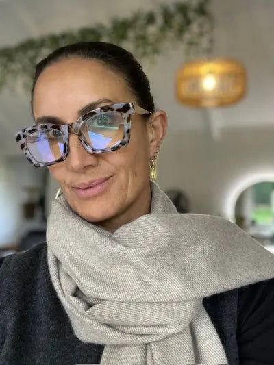 Woman wearing a scarf as an easy winter layer — winter outfit inspiration from The Rose Edit NZ