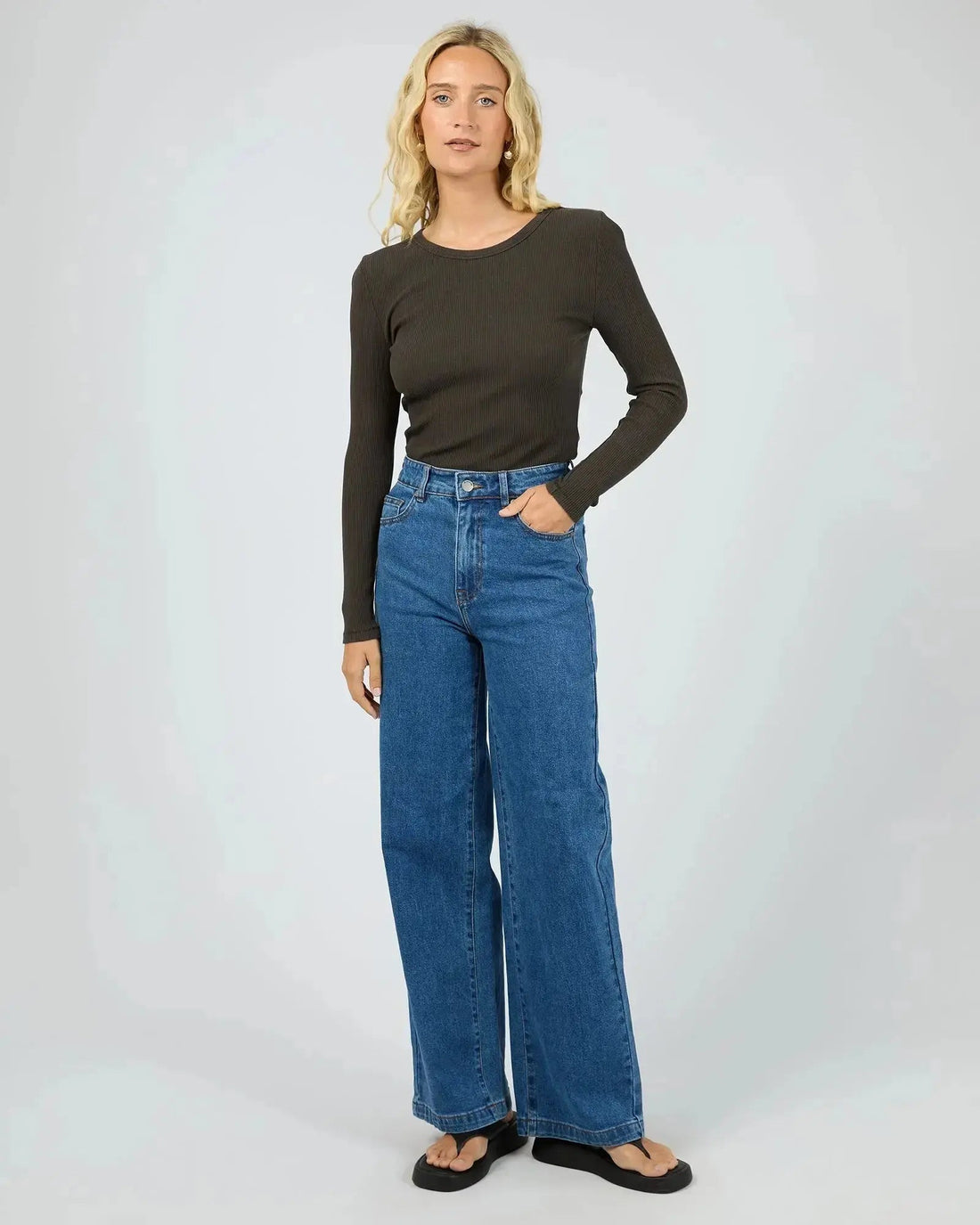 Model wearing a basic long sleeve by All About Eve — easy autumn outfit ideas from The Rose Edit NZ