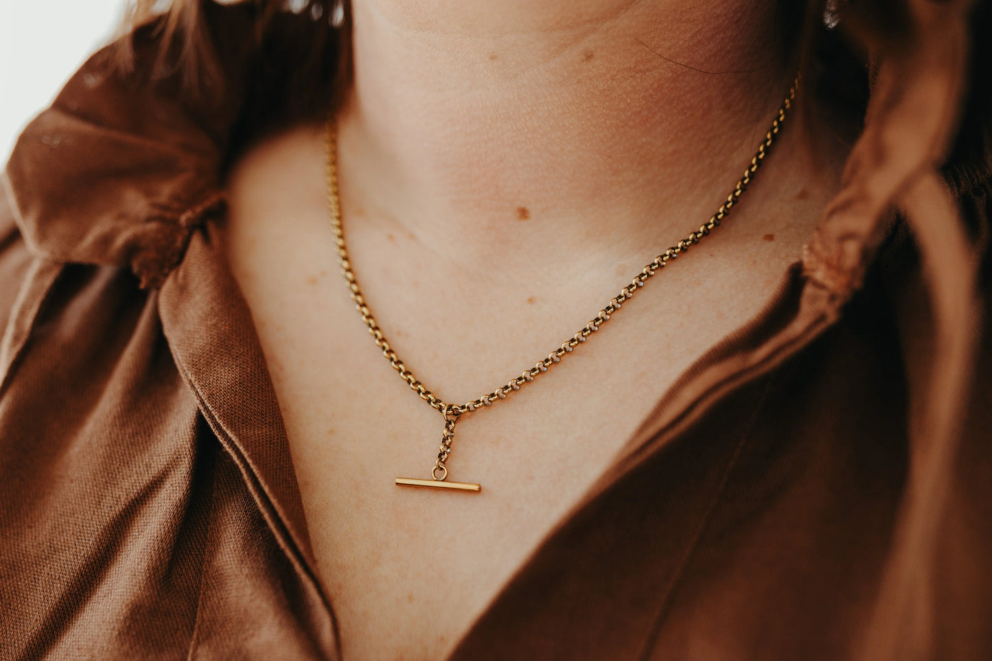 Large T Bar Necklace KatyB Jewellery