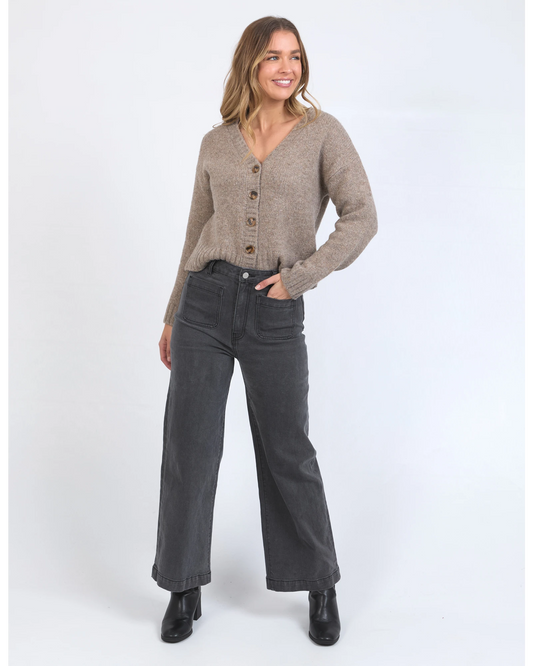 Sarah Wide Leg Jean – Washed Black