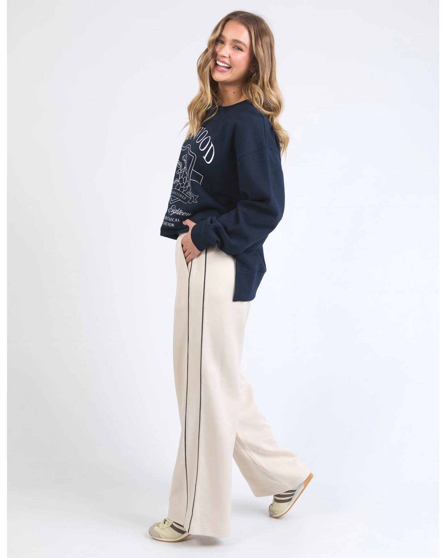 Traveller Pant – Bone | Wide Leg Everyday Trouser