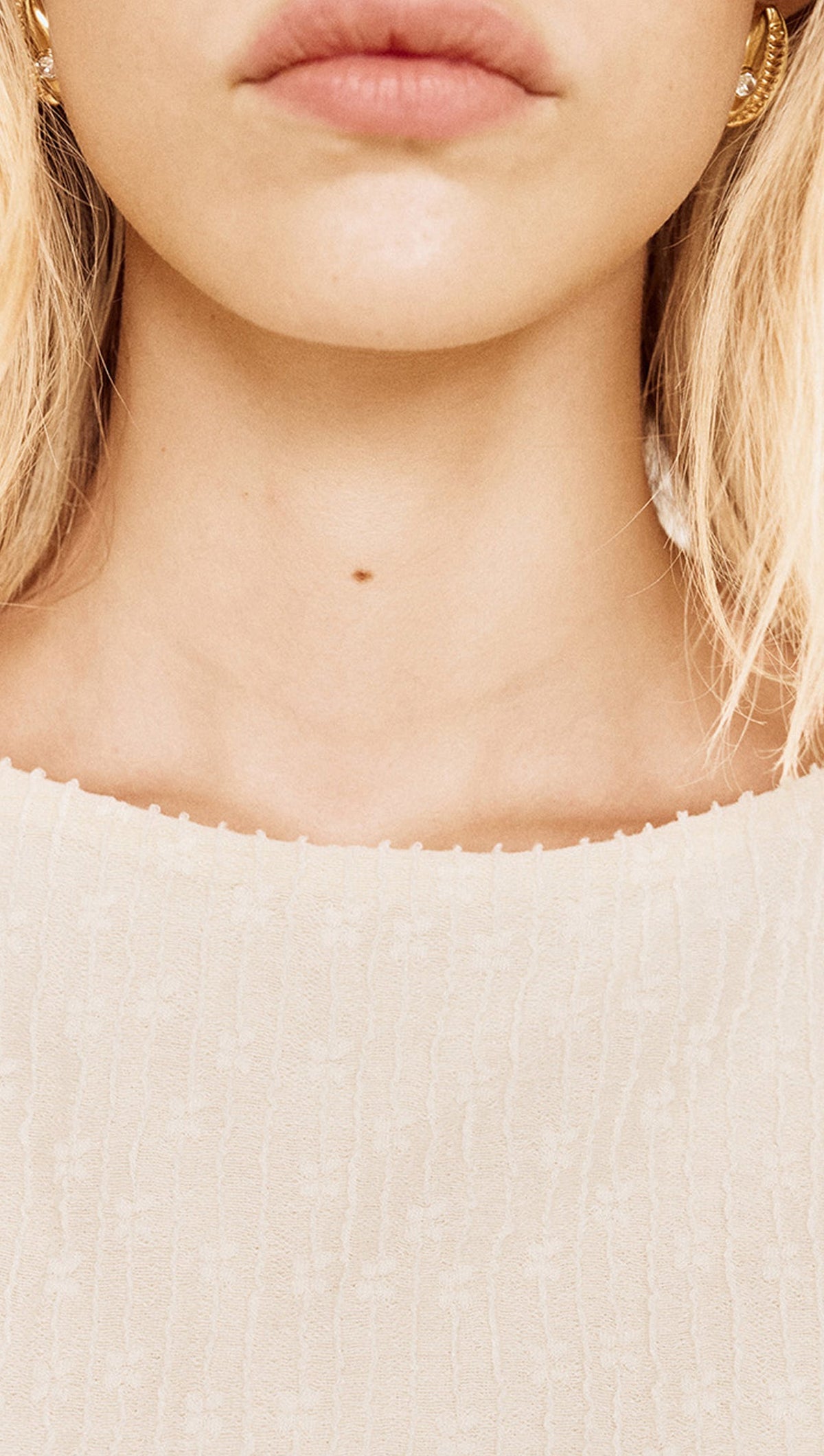 Fleur Mesh Top in ivory