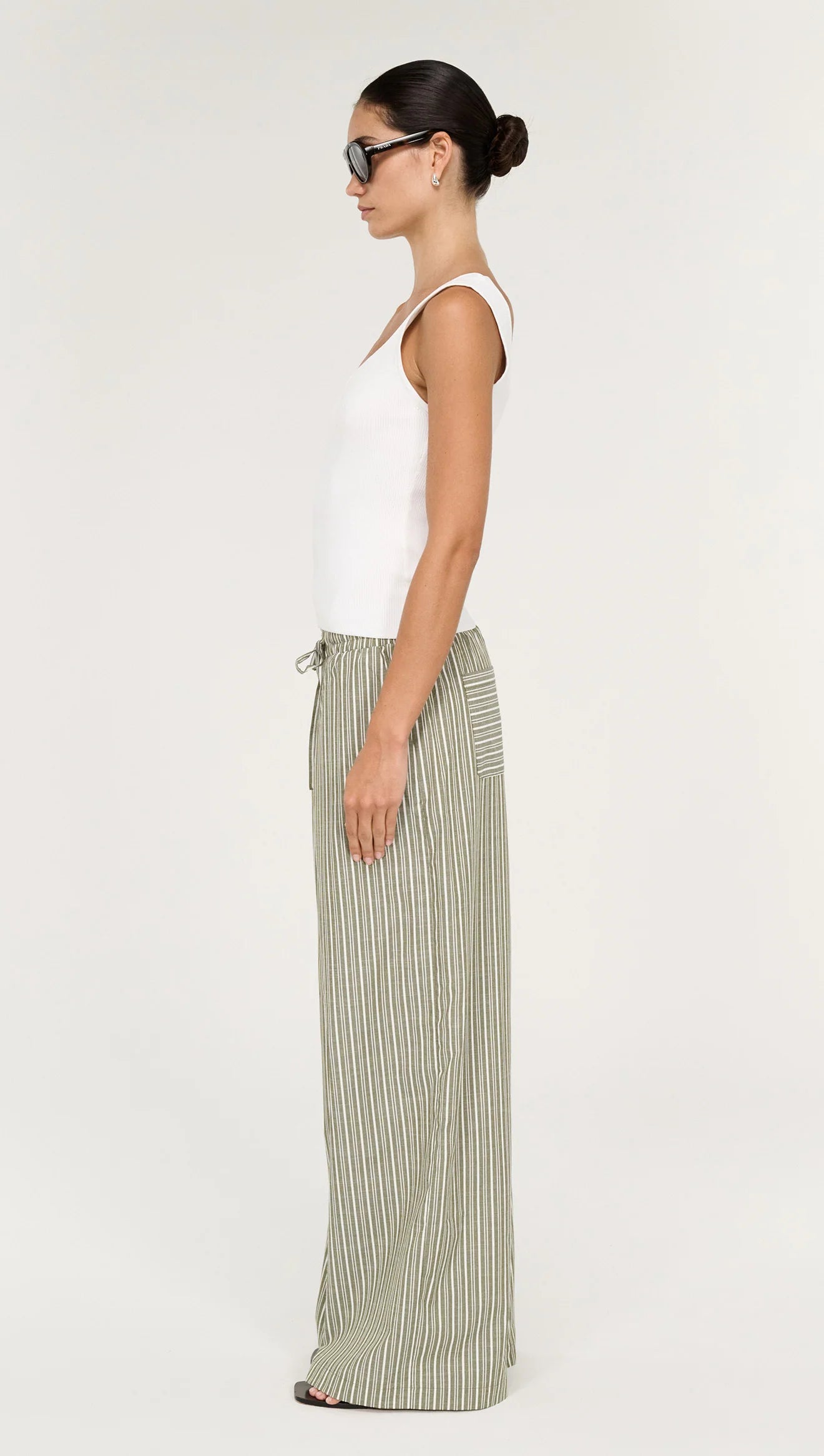 Vera Ribbed Knit Tank Top - White