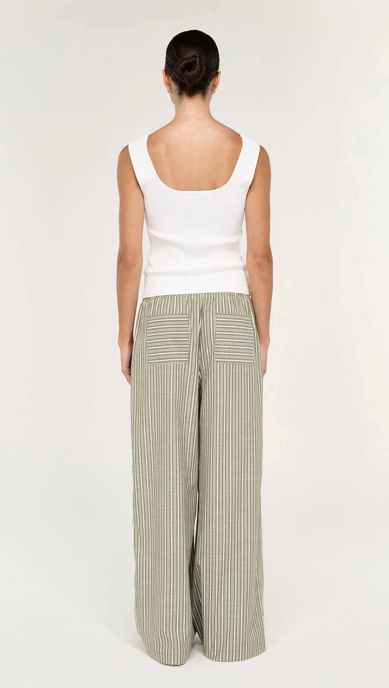 Vera Ribbed Knit Tank Top - White