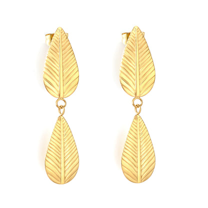 Willow Drop Earrings - Gold The Rose Edit