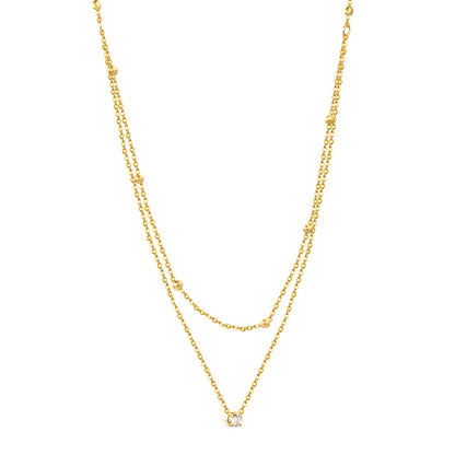 Duo Necklace - Gold The Rose Edit