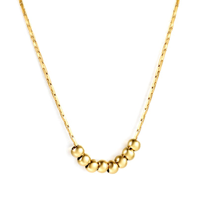 Beaded Necklace - Gold The Rose Edit
