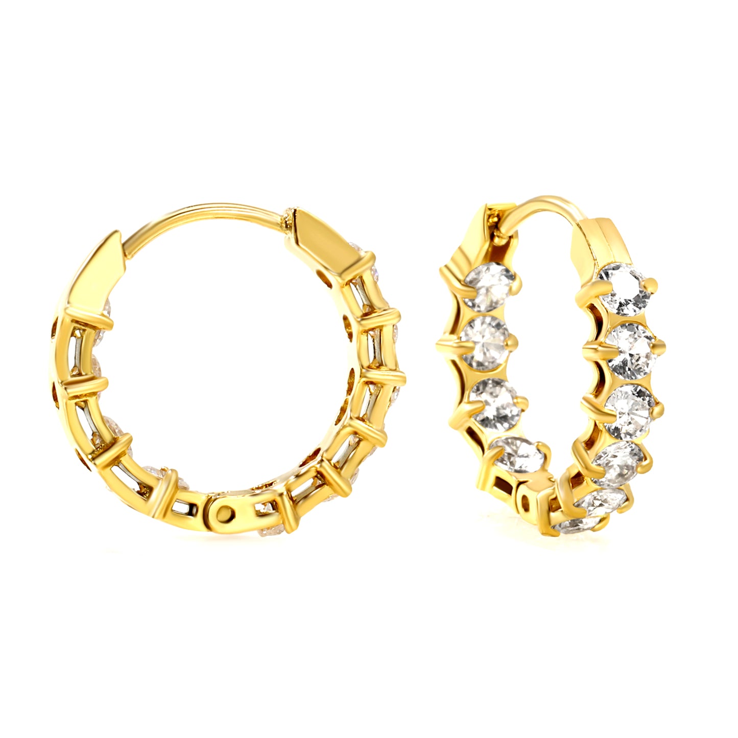 Crystal Hoops - Gold The Rose Edit