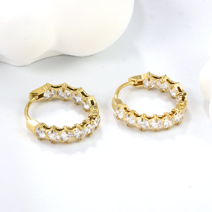 Crystal Hoops - Gold The Rose Edit