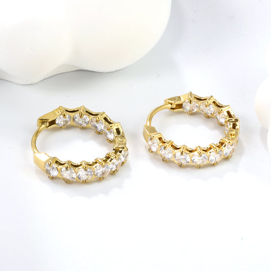 Crystal Hoops - Gold The Rose Edit