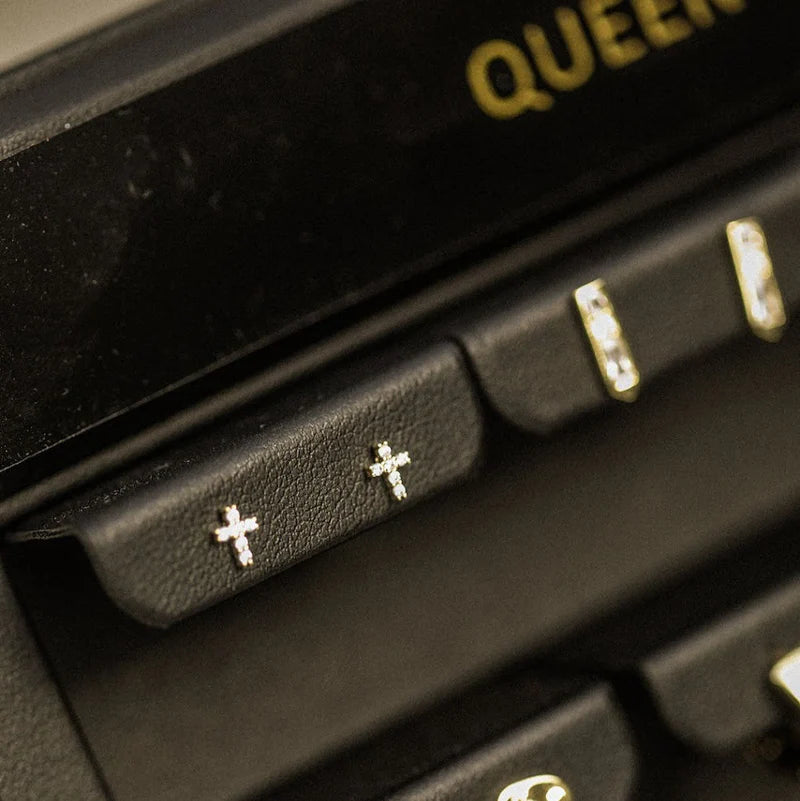 Tiny Cross Stud Earrings