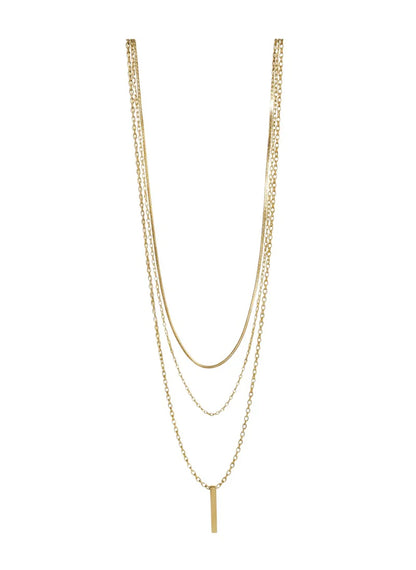 Sage Necklace Gold - Flat Lay - The Rose Edit