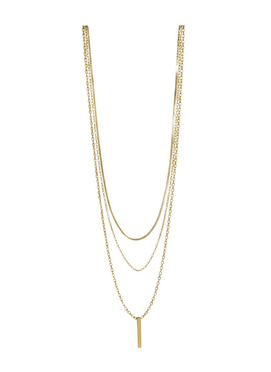 Sage Necklace Gold - Flat Lay - The Rose Edit