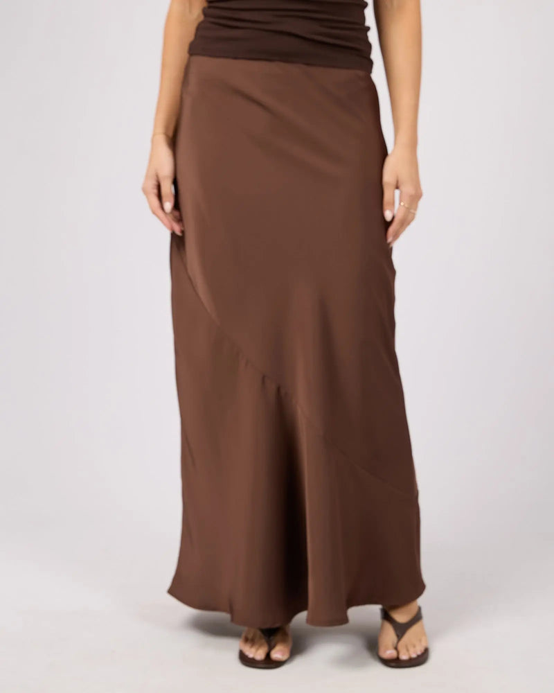 Carter Maxi Skirt - Brown Silent Theory