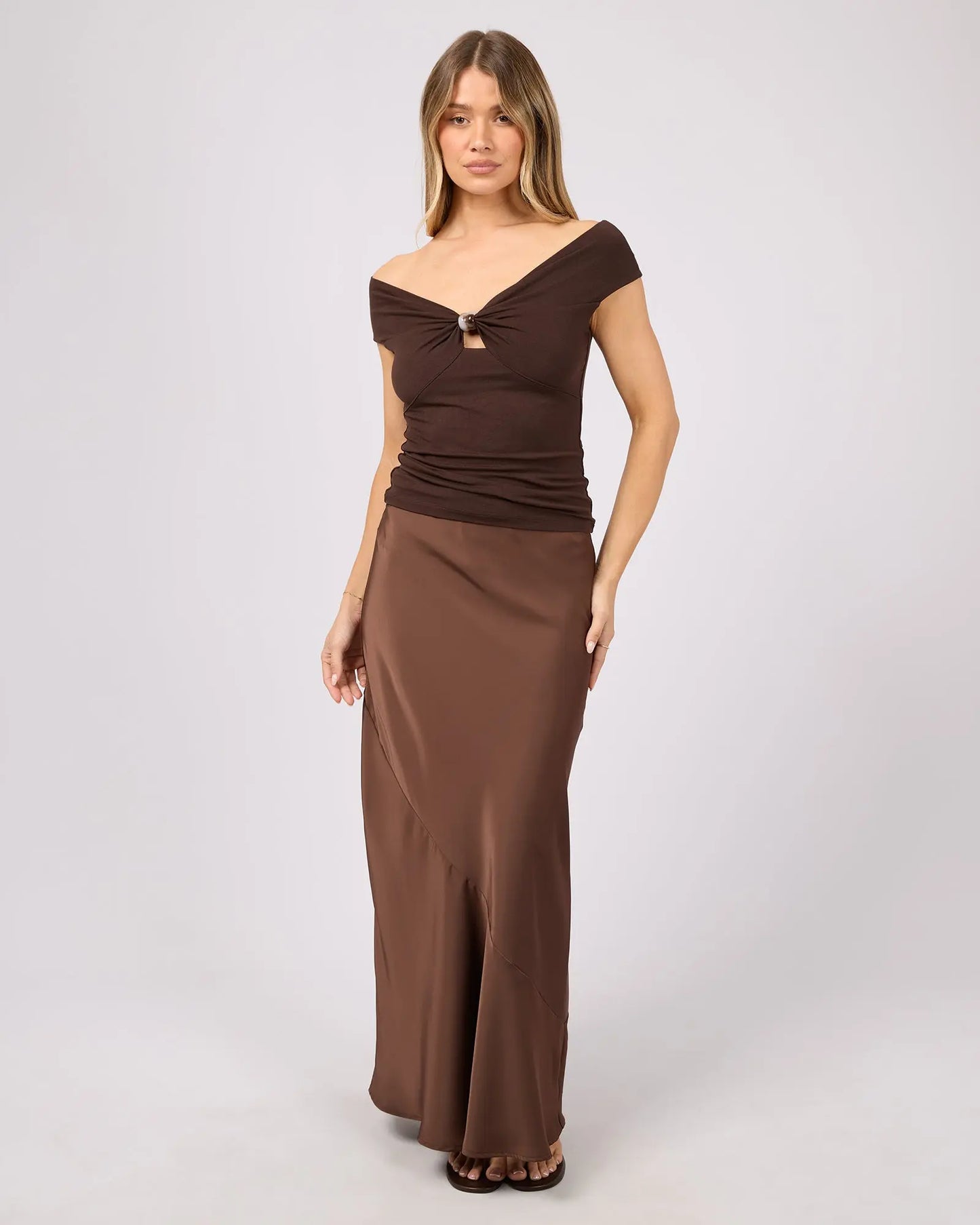 Carter Maxi Skirt - Brown Silent Theory