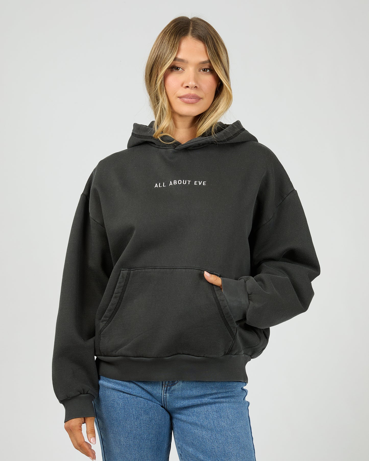 AAE Boxed Hoodie - Washed Black - The Rose Edit