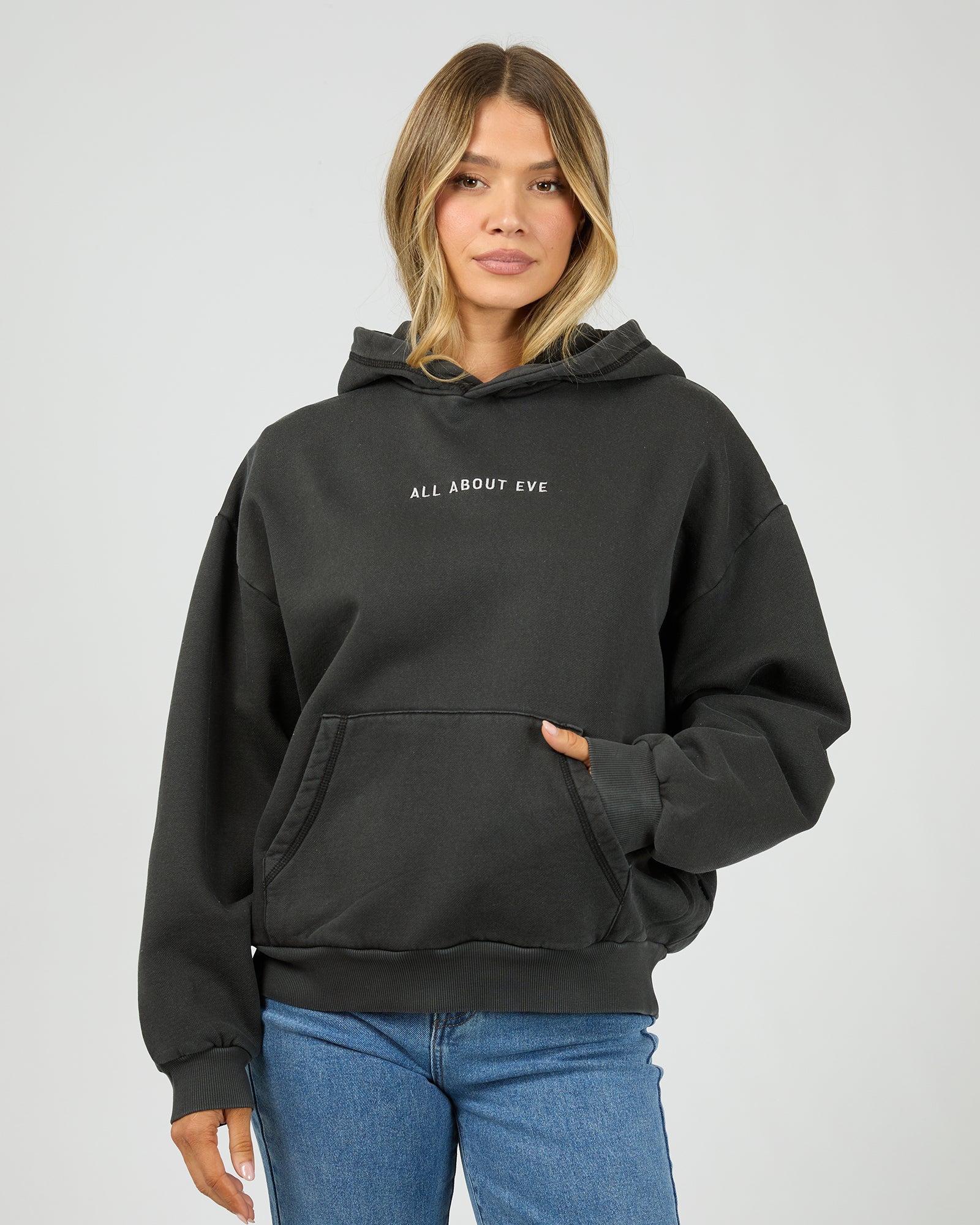 AAE Boxed Hoodie - Washed Black - The Rose Edit