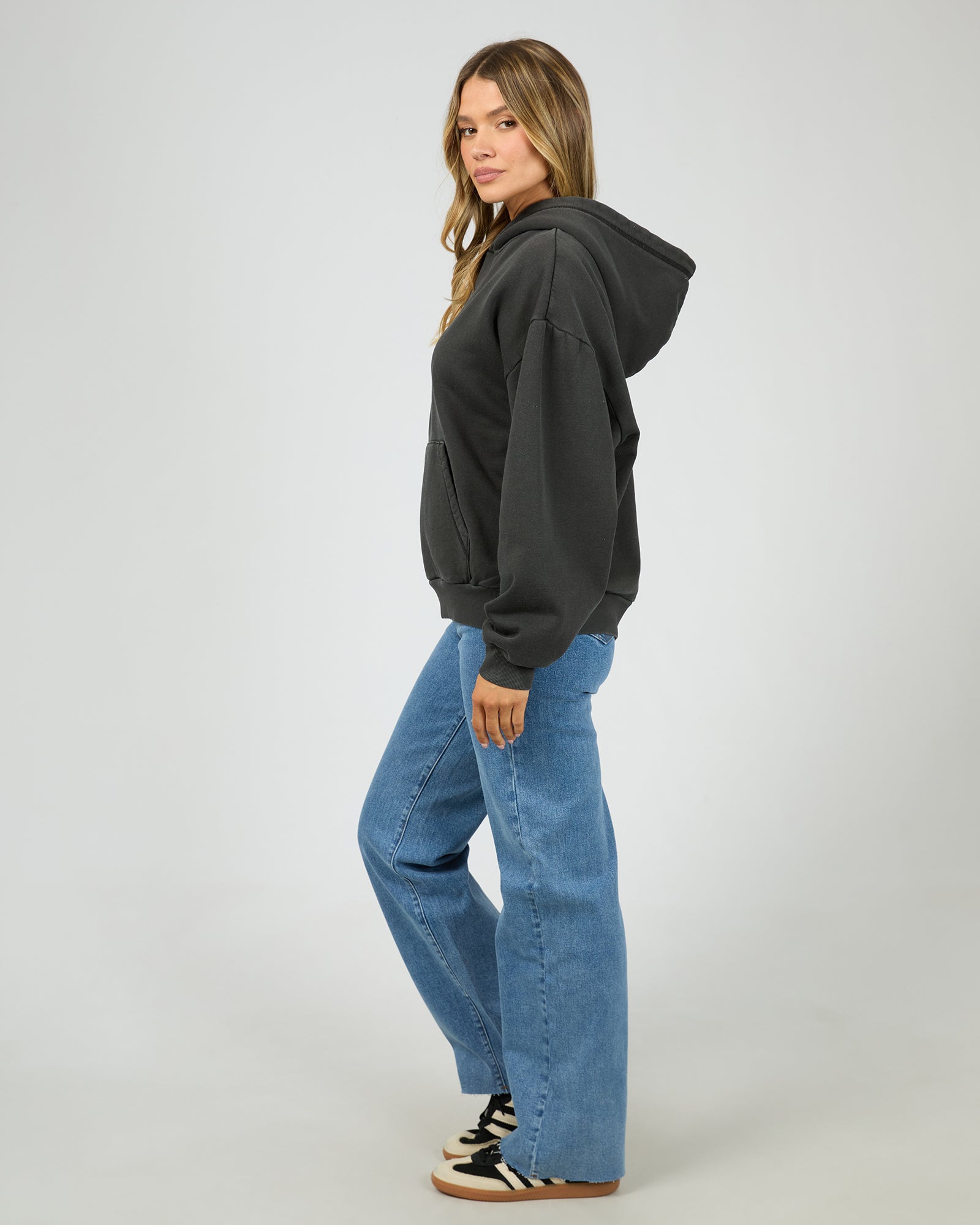 AAE Boxed Hoodie - Washed Black - The Rose Edit