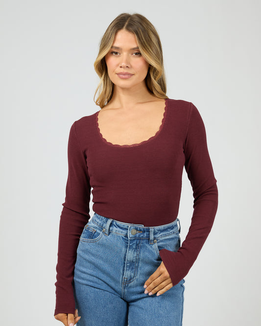 Rib Scoop Top - The Rose Edit