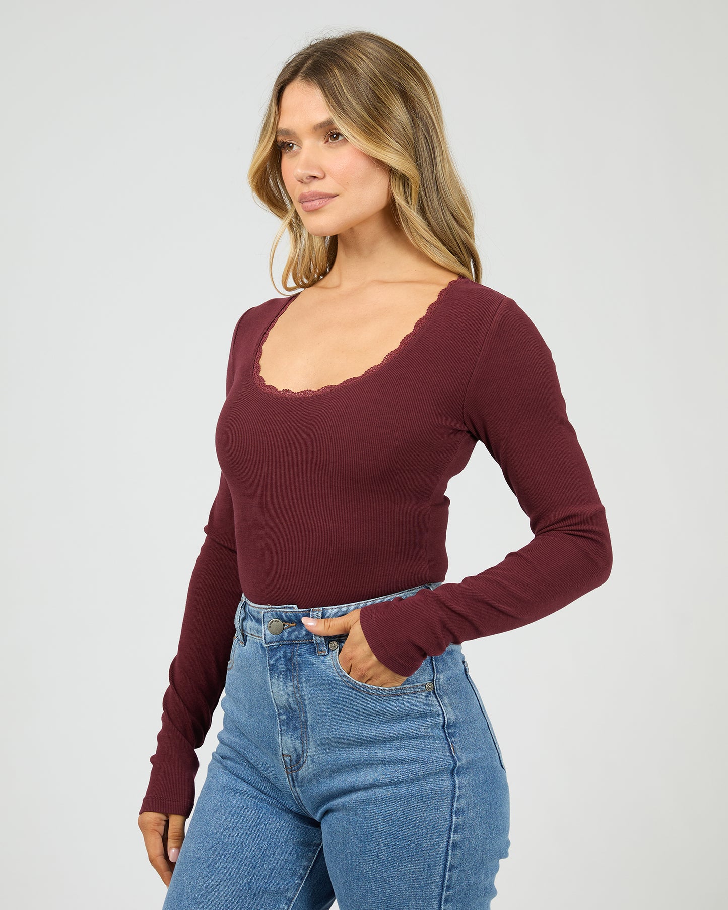 Rib Scoop Top - The Rose Edit