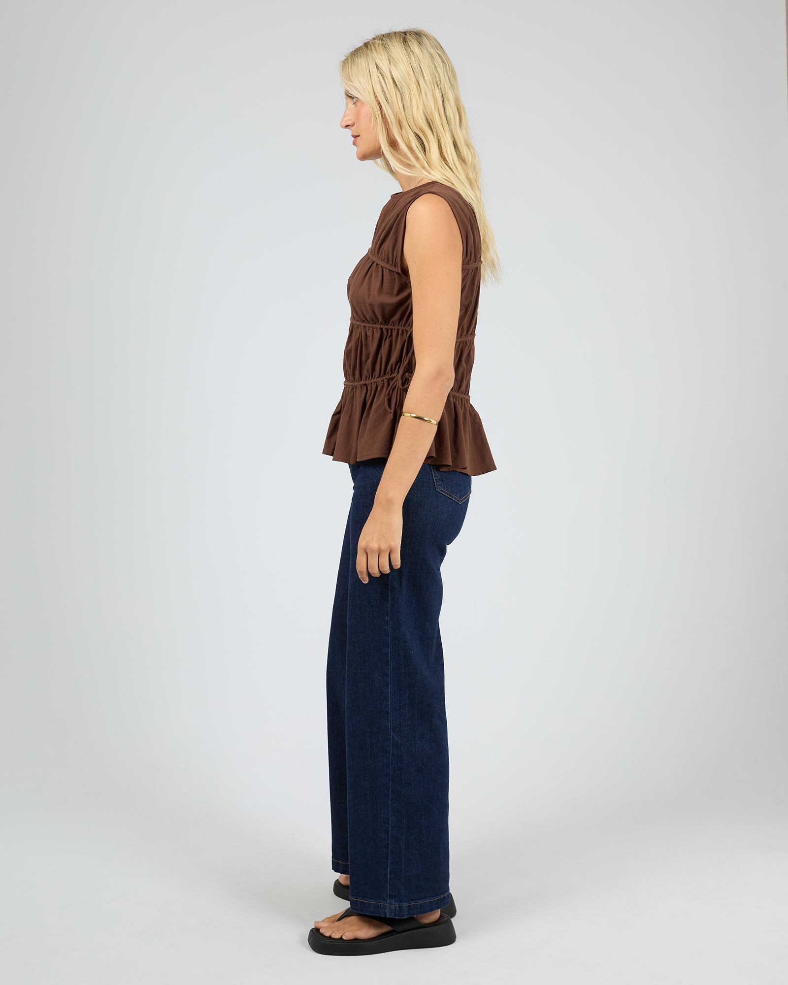 Lou Lou Tie Top | Brown All About Eve
