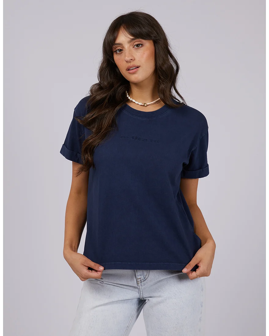 AAE Washed Tee – Navy