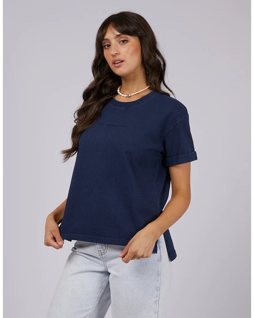 AAE Washed Tee – Navy