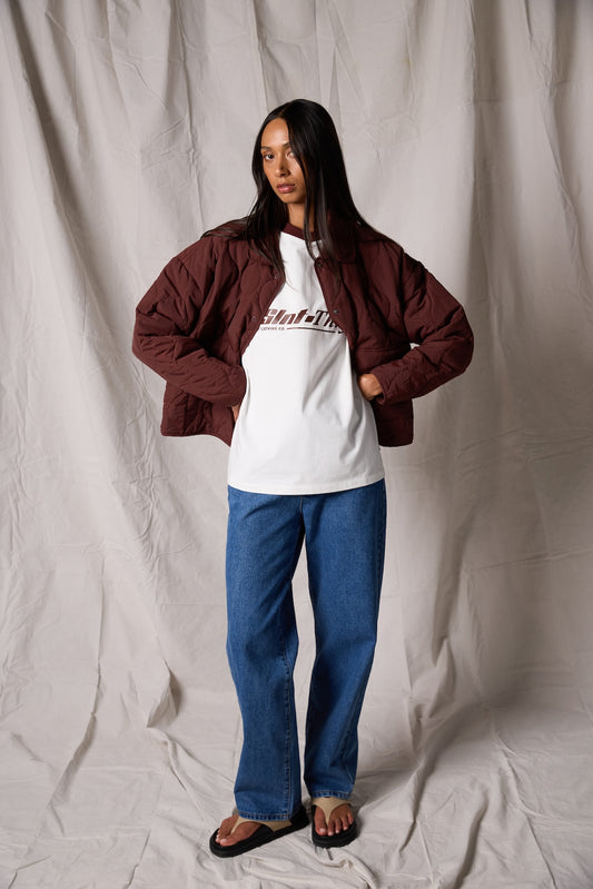 Archer Stitched Jacket - Cherry Silent Theory