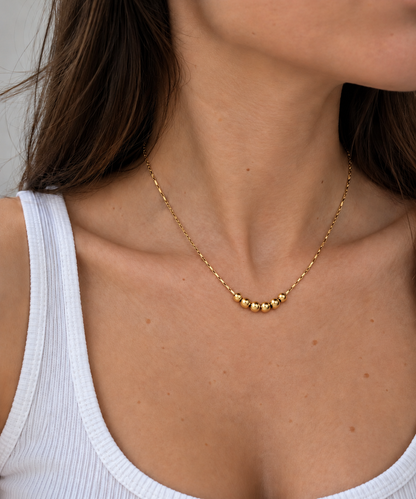 Beaded Necklace - Gold The Rose Edit