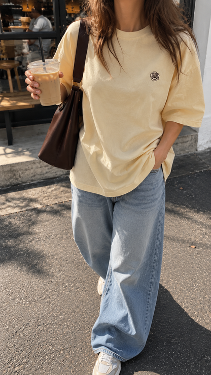 The Oversized Rose Tee - Butter The Rose Edit
