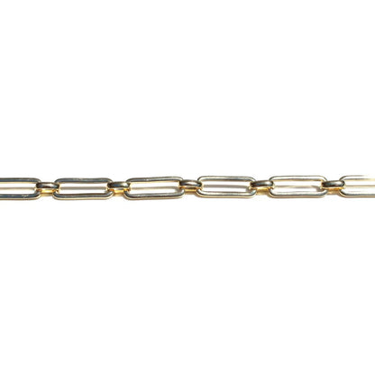 Gold and silver chain on a white background