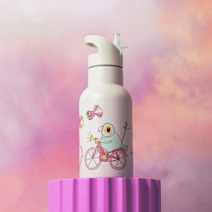 Kuwi Stainless Steel Drink Bottle + 2 Lids Illustrated Publishing