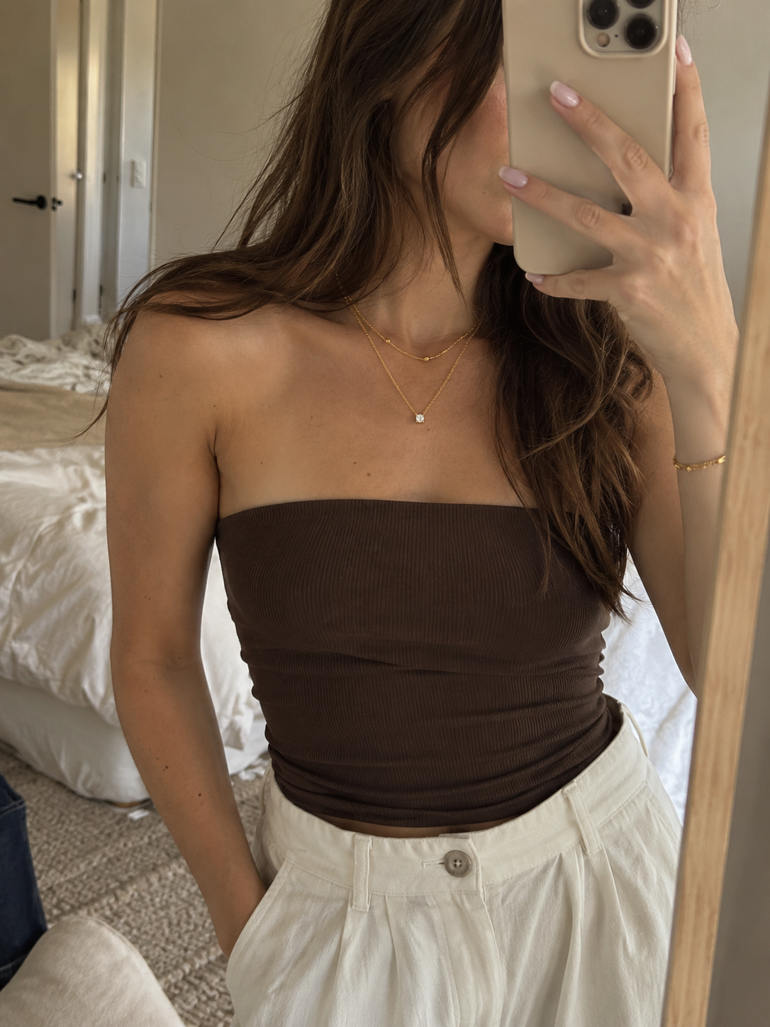 Duo Necklace - Gold The Rose Edit